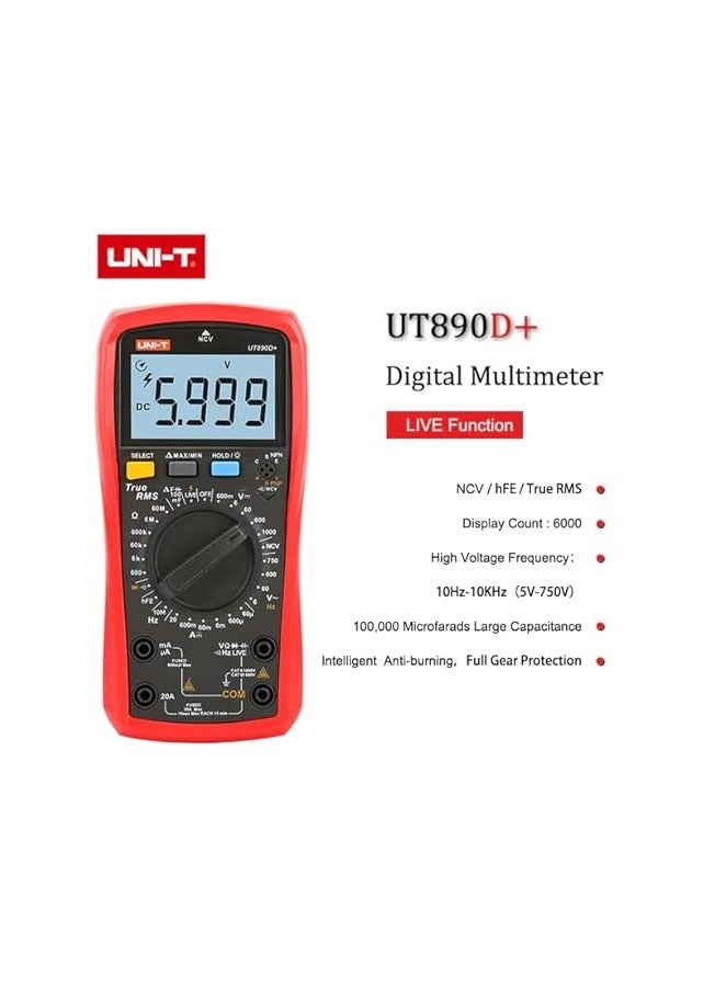 يوني تي UNI-T UT890D+ جهاز قياس رقمي متعدد  - Image 1