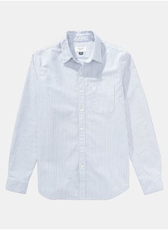 American Eagle AE Everyday Striped Oxford Button-Up Shirt  - Image 3