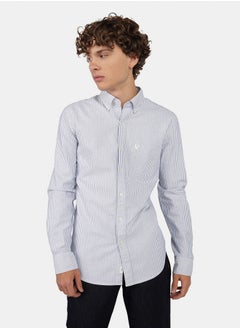 American Eagle AE Everyday Striped Oxford Button-Up Shirt  - Image 1