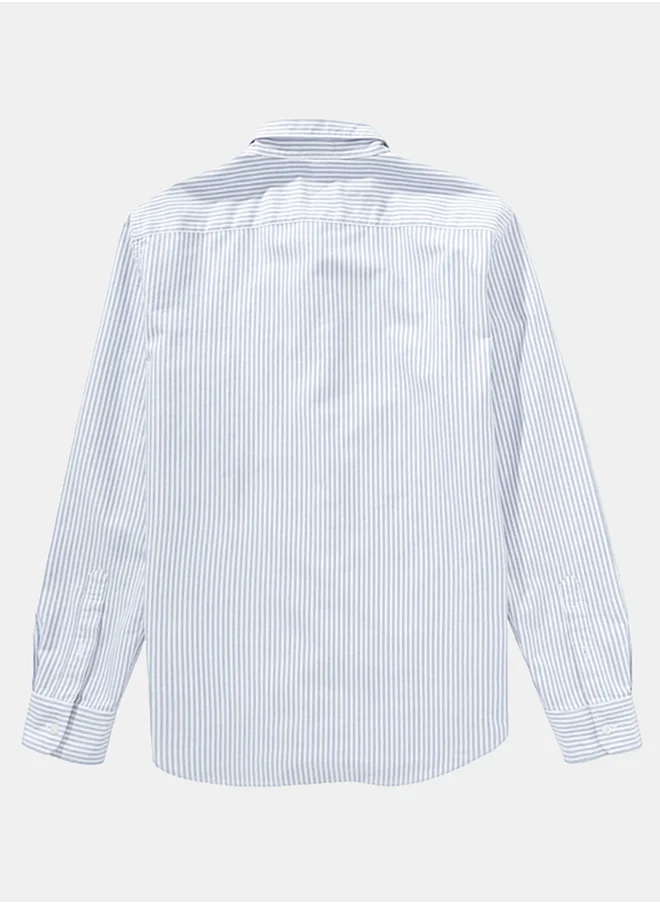 امريكان ايجل AE Everyday Striped Oxford Button-Up Shirt