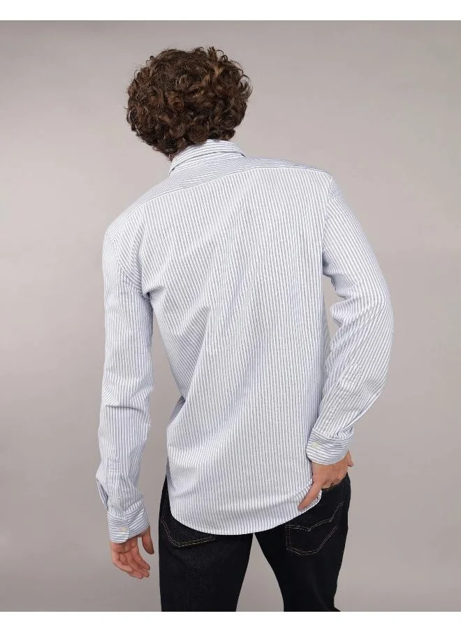 امريكان ايجل AE Everyday Striped Oxford Button-Up Shirt