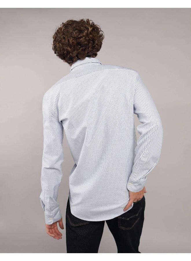 AE Everyday Striped Oxford Button-Up Shirt