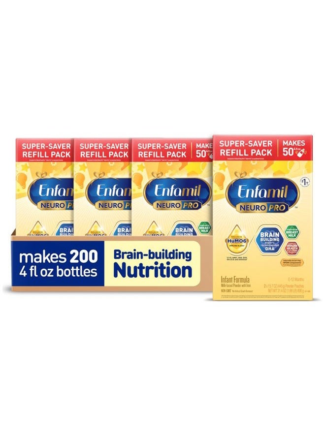 Enfamil Baby Formula, Infant Formula Nutrition, Triple Prebiotic Immune Blend, 2'FL HMO, & Expert-Recommended Omega-3 DHA, Perfect Choice for Baby Milk, Non-GMO, Refill Box, 31.4 Ounces (Pack - Image 1