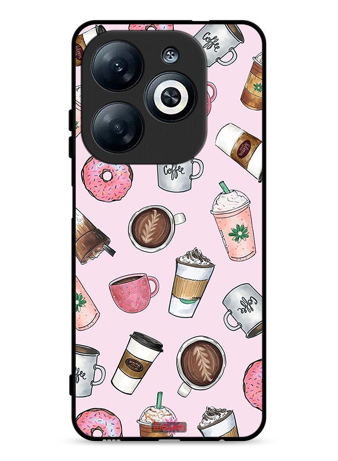 Tolwak Infinix Smart 8 4G Protective Case Cover Coffee Lover Art - Image 1