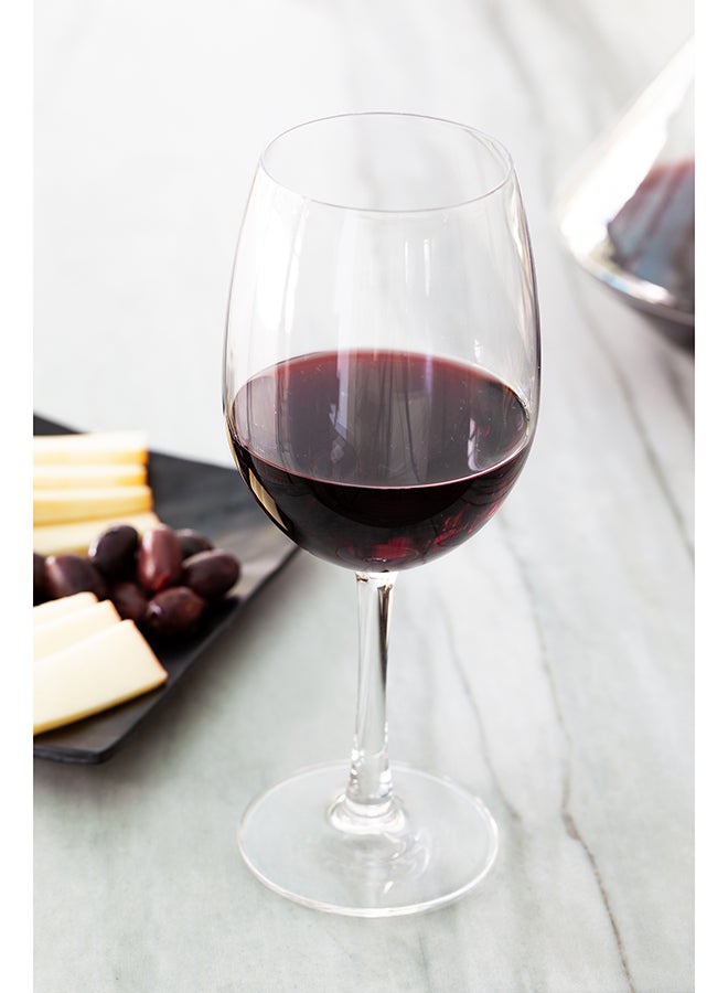 Restaurantware Voglia Nude 19.8 Ounce Cabernet Wine Glasses, Set Of 6 Crystal Wine Glasses - For White or Red Wines, Laser-Cut Rim, Fine-Blown Crystal Stemmed Wine Glasses, Dishwasher-Safe Stemware - Image 4