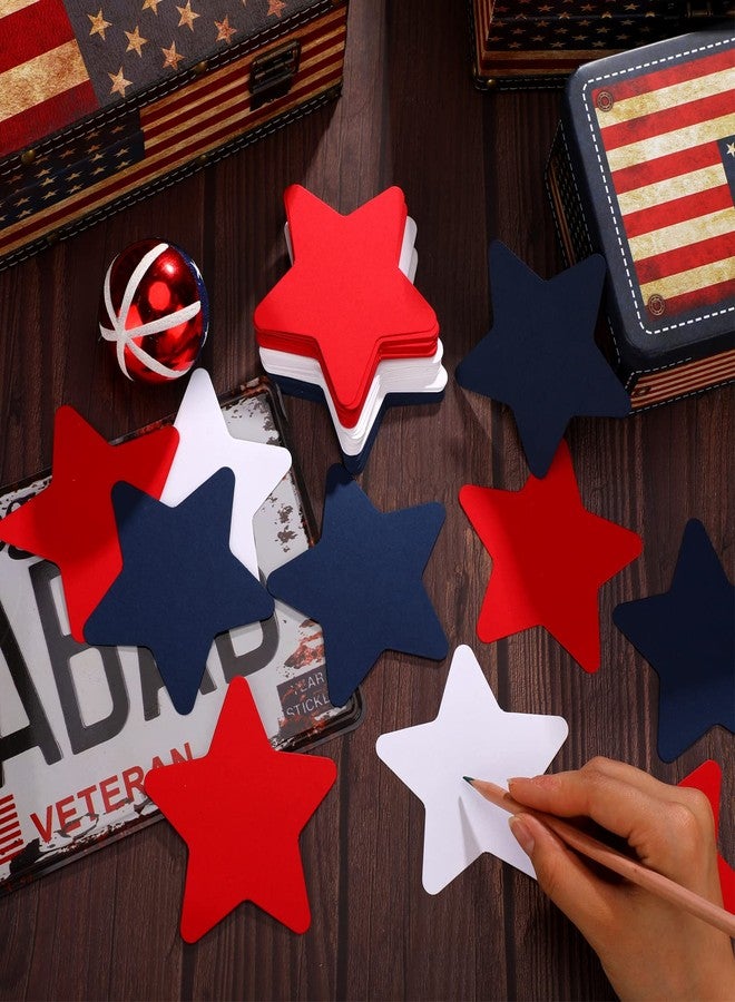MixTeach 360 Pcs Patriotic Star Cutouts Paper Stars 4th of July Star Cut Outs Independence Day Star Shapes Die-Cuts for Memorial Day Bulletin Board Home Office School Party Decor DIY Craft, Red White Blue - Image 3