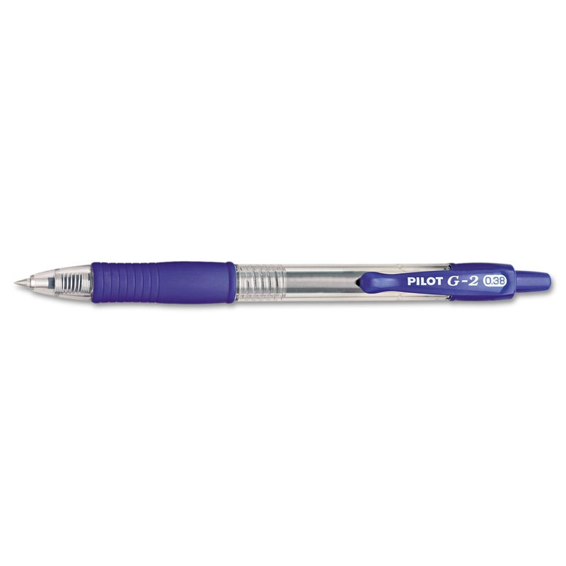 Pilot, G2 Premium Gel Roller Pens, Ultra Fine Point Gel Pens 0.38 mm, Pack of 12, Blue - Image 1