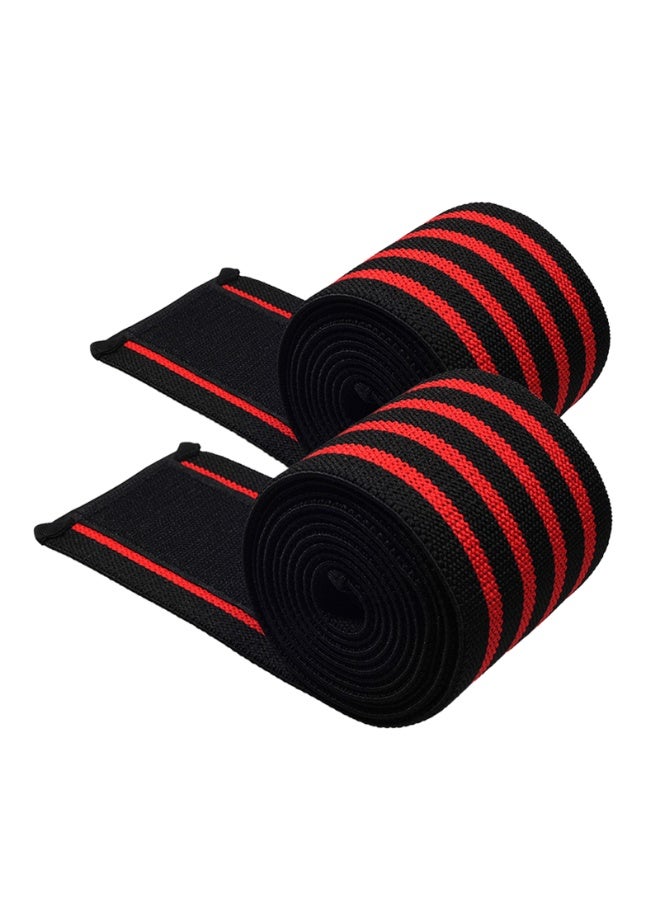 Knee Wraps (1 Pair) With Strap for Squats, Weightlifting, Powerlifting, Leg Press, and Cross Training-Knee Wraps for Squat - Image 4