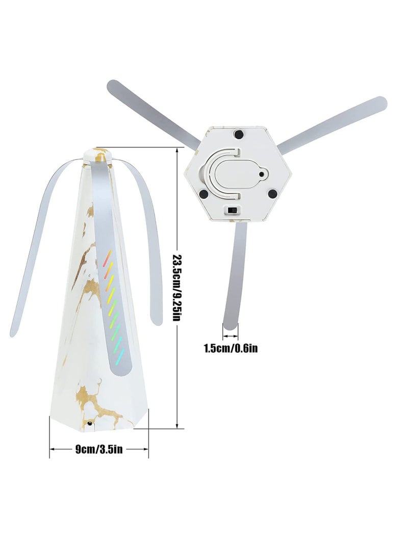 SYOSI - Fly Repellent Fan for Tables Insects Portable Wood Grain Table Fan, Patio Bug and Deterrent Keep Flies Away from Your Food Enjoy Outdoor Meal, 2 Pack - Image 1