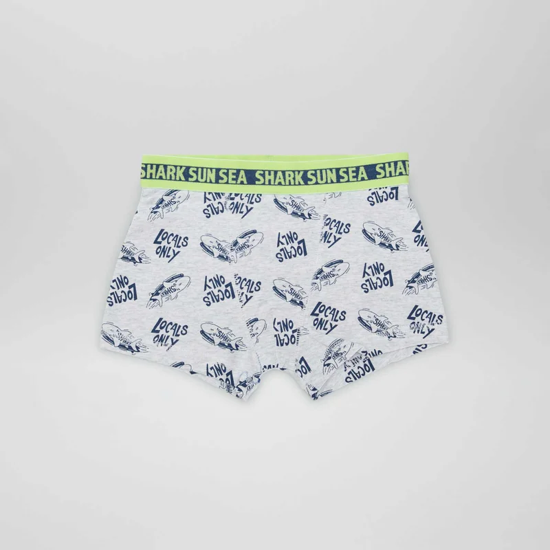 Kiabi Pack Of 3 Pairs Of Stretch Boxer Shorts Blue