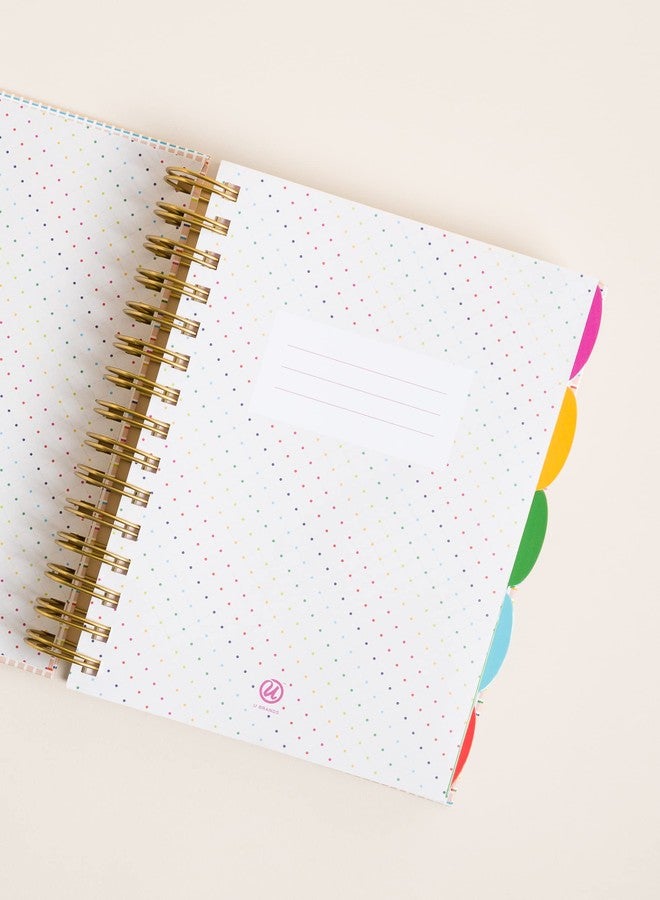 U Brands Responsibly Sourced ‘Stripes & Brights’ Tabbed Journal, Office Supplies, Textured Cover, Gold Hardware, 6” x 8" - Image 3