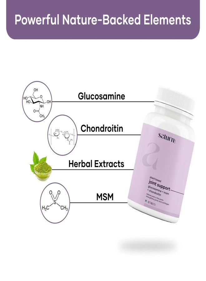ساترن باي چي اتش سي أقراص ساتورن من جي إتش سي لدعم المفاصل النباتية - 60 قرصًا (عبوة واحدة) | مع مكملات الجلوكوزامين، والكوندرويتين، وMSM، ومستخلصات عشبية لتقوية المفاصل - Image 4