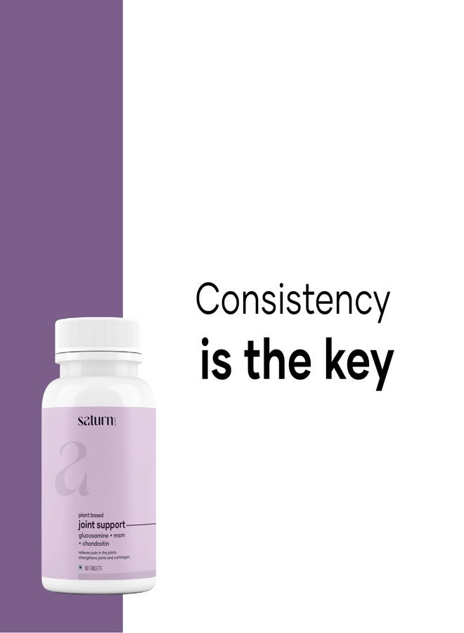 ساترن باي چي اتش سي أقراص ساتورن من جي إتش سي لدعم المفاصل النباتية - 60 قرصًا (عبوة واحدة) | مع مكملات الجلوكوزامين، والكوندرويتين، وMSM، ومستخلصات عشبية لتقوية المفاصل - Image 3