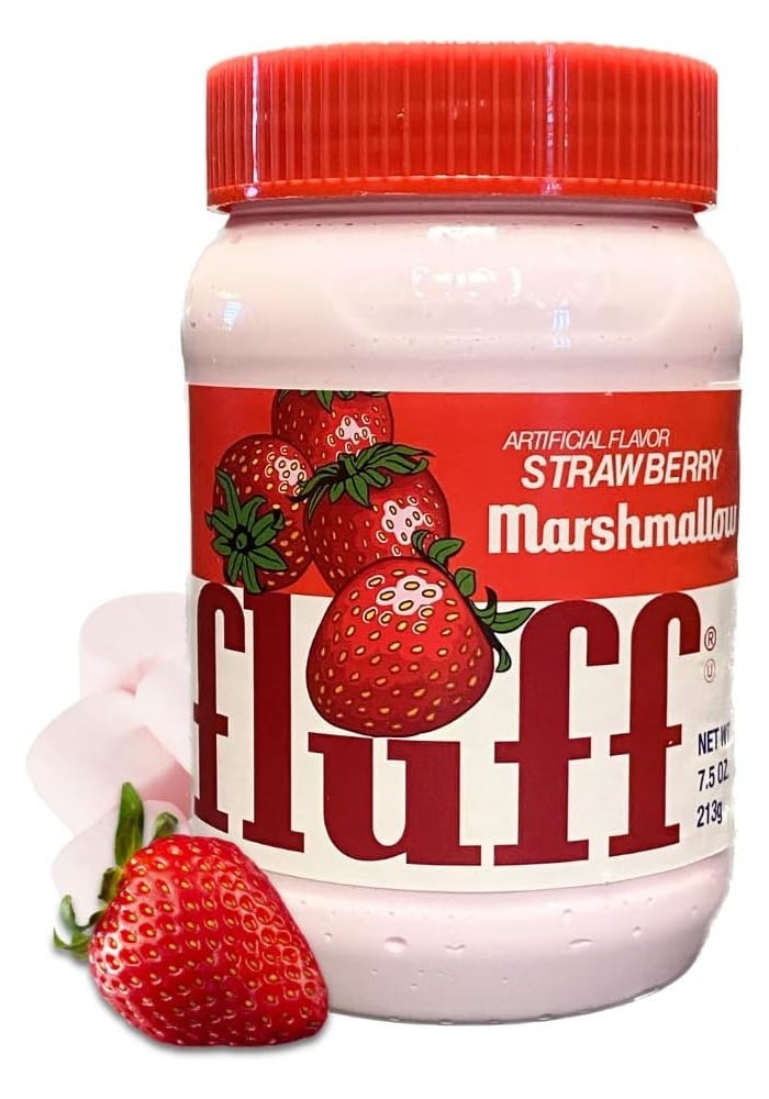 Marshmallow Fluff - Strawberry Flavor - 7.5 oz - Image 1