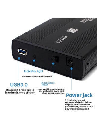 3.5 Inch Mobile Hard Disk Box USB2.0/3.0 To SATA/Parallel IDE Desktop Hard Disk Box Ide2.0.-Color:3.5-inch Black 3.0 - pzsku/Z046DC7EB9EF6E2EBF6CEZ/45/1746212921/961ffa8f-cfbf-4a4a-865c-2c154a6e00d0