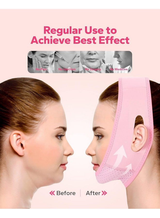 KBZONE Silicone V Face Mask Face Lift Up Belt Facial Slimming Bandage Mask Cheek,Chin,Belt Face Slim Lift Band Mask Double Chin Reducer For Women And Men Tightening Skin 1 Count - Image 4