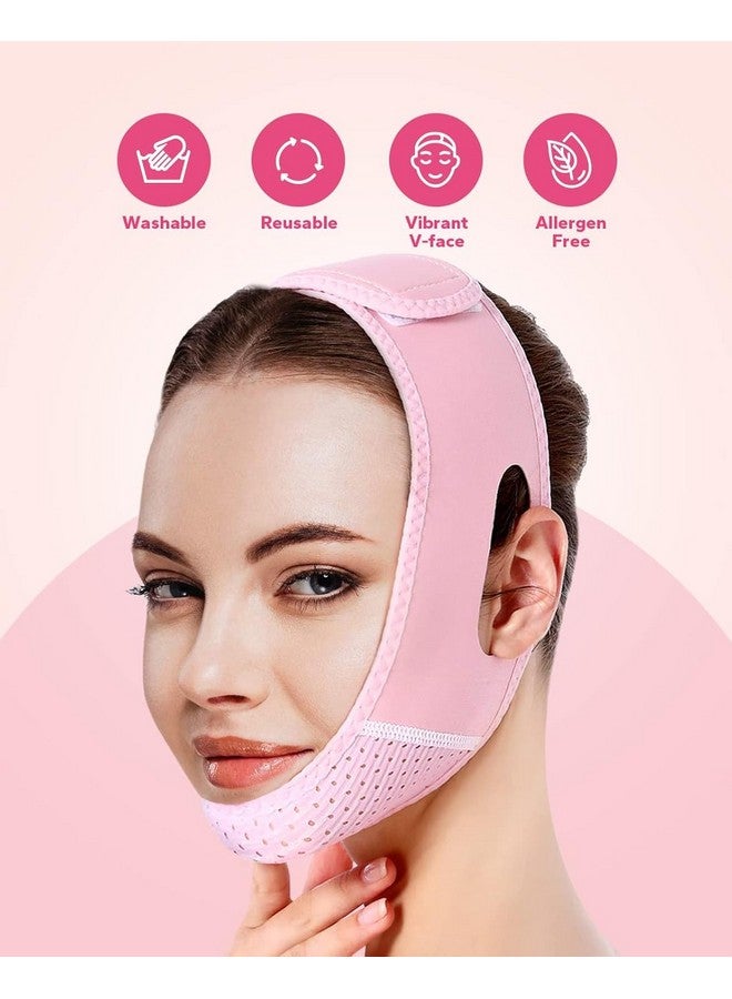 KBZONE Silicone V Face Mask Face Lift Up Belt Facial Slimming Bandage Mask Cheek,Chin,Belt Face Slim Lift Band Mask Double Chin Reducer For Women And Men Tightening Skin 1 Count - Image 3
