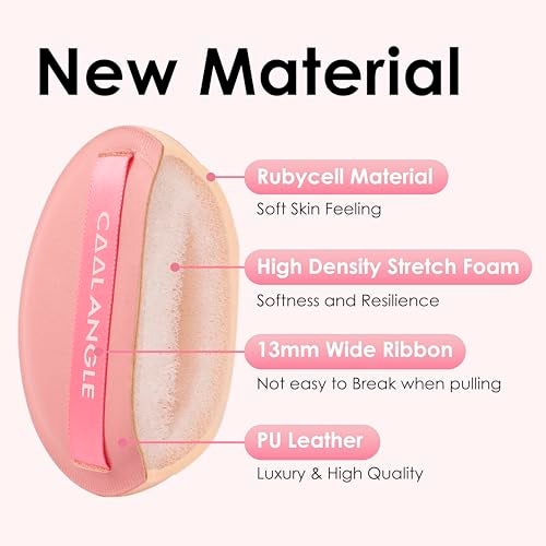 COOL-ANGLE 5Pcs Pink Makeup Sponge For Foundation Concealer And Powder, latex free Blender Sponge For Natural And Easy Makeup Soft Long-lasting And Beginner-friendly, Medium - Image 4