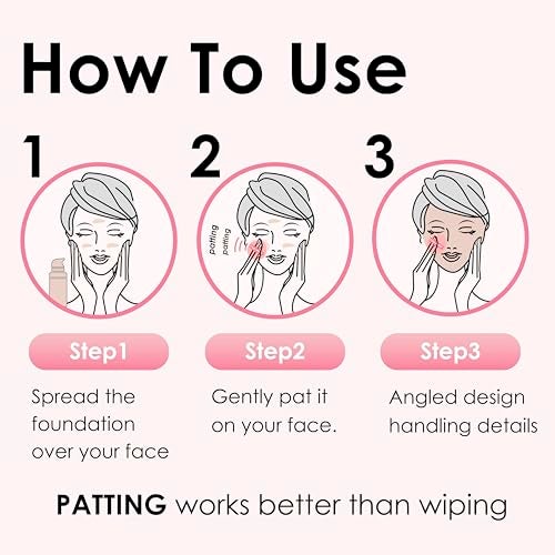 COOL-ANGLE 5Pcs Pink Makeup Sponge For Foundation Concealer And Powder, latex free Blender Sponge For Natural And Easy Makeup Soft Long-lasting And Beginner-friendly, Medium - Image 5