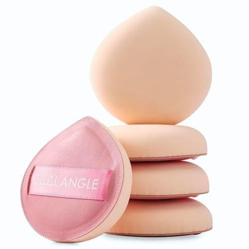 COOL-ANGLE 5Pcs Pink Makeup Sponge For Foundation Concealer And Powder, latex free Blender Sponge For Natural And Easy Makeup Soft Long-lasting And Beginner-friendly, Medium - Image 1