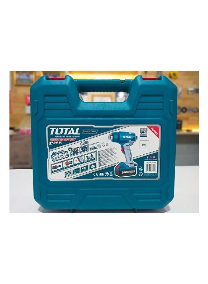 TOOTAL TOTAL 20V Cordless Heat Gun with 4.0Ah Battery, Charger & 3 Nozzles – Professional Versatile Tool 20025TBLI - Image 1