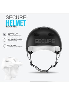 Jaspo Secure Sports Helmet For Cycling, Skating, Skateboarding - For All Age Groups (S, Black Matte)  - Image 5
