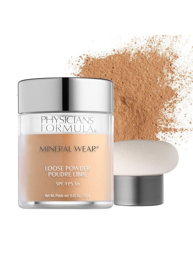 Physicians Formula بودرة معدنية خالية من التلك SPF 16 بيج متوسط، مختبرة من قبل أطباء الجلد، مختبرة سريرياً - Image 1