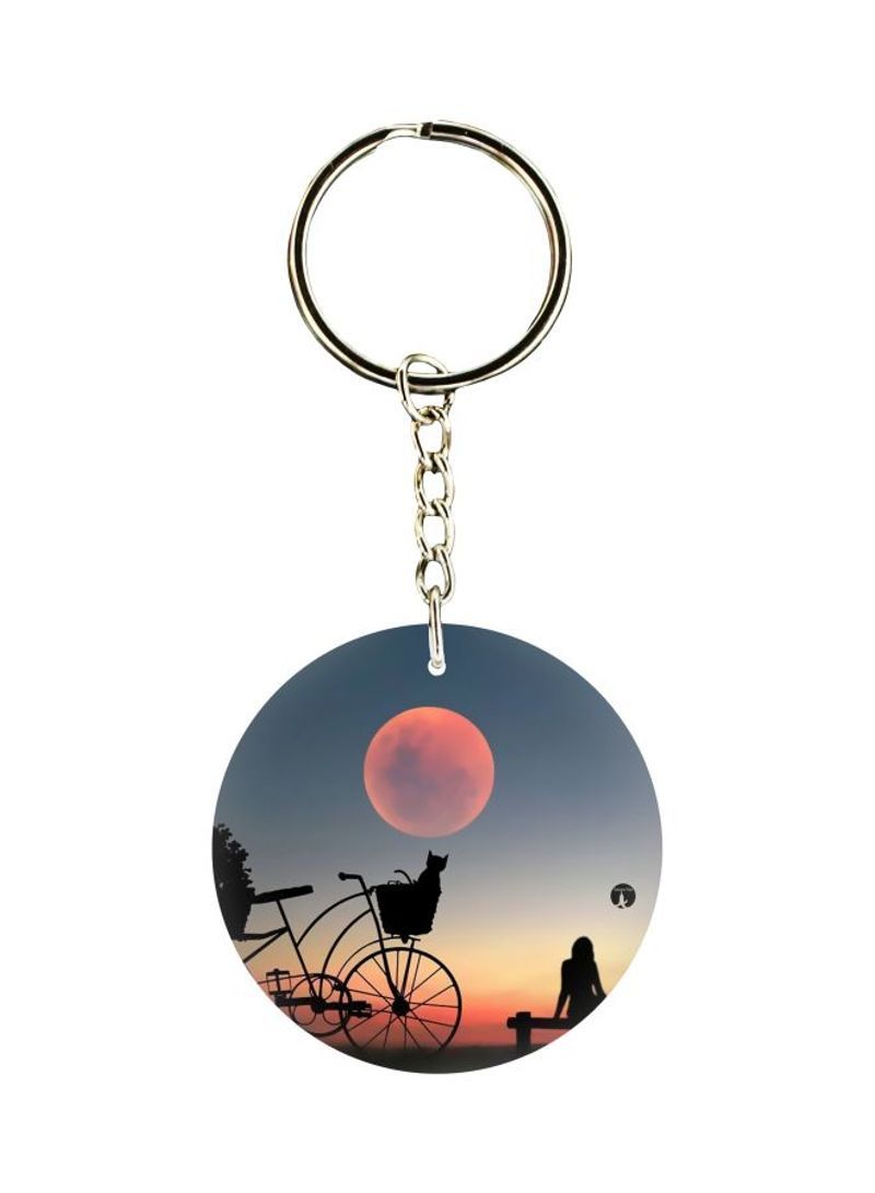 Moon Printed Keychain
