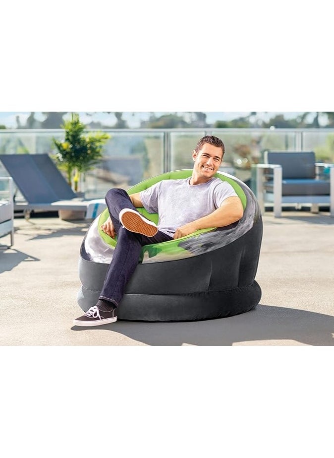 INTEX Empire Inflatable Chair 44" x 43" x 27", Comfortable and Stylish Blow Up Chair for Indoor and Outdoor, Perfect for Living Room, Dorm, Camping and Backyard, Durable and Portable  - Image 5