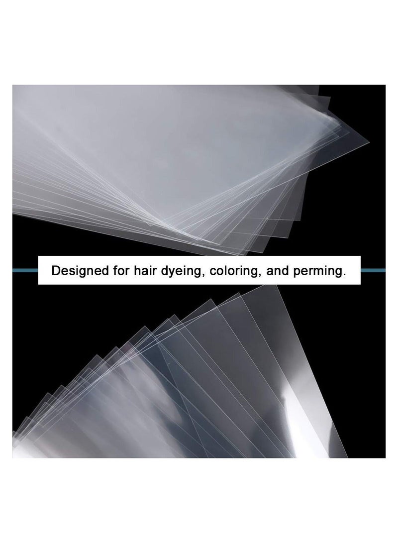 NIBEMINENT 100PCS Transparent Hair Coloring Strips, Professional Tint Paper Salon Barber Highlighting Strips Reusable Dye Wraps Color Separation Papers Foil for Stylists - Image 5