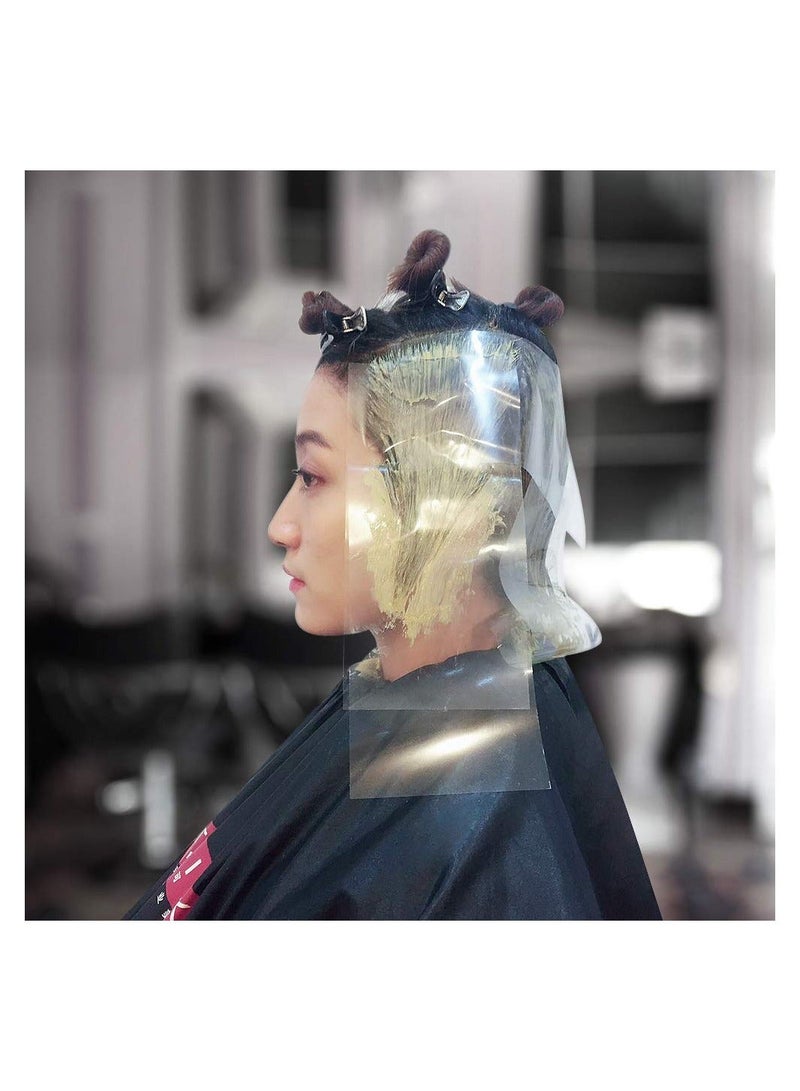 NIBEMINENT 100PCS Transparent Hair Coloring Strips, Professional Tint Paper Salon Barber Highlighting Strips Reusable Dye Wraps Color Separation Papers Foil for Stylists - Image 2