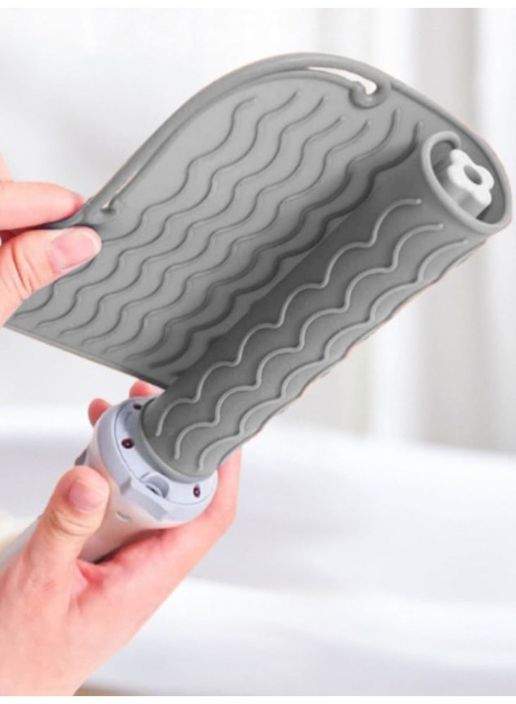 New Plus Size Silicone Heat Resistant Mat Portable Travel Hot Tools Pad Cover for Curling Iron, Flat Iron Hair Straightener - Image 1