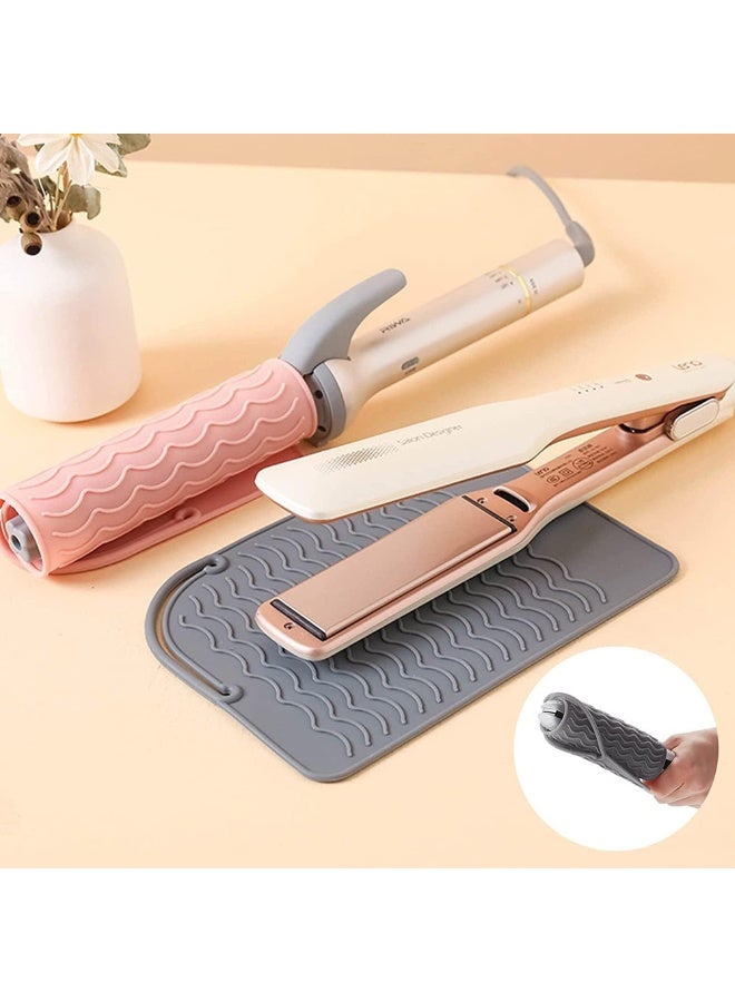 New Plus Size Silicone Heat Resistant Mat Portable Travel Hot Tools Pad Cover for Curling Iron, Flat Iron Hair Straightener - Image 4