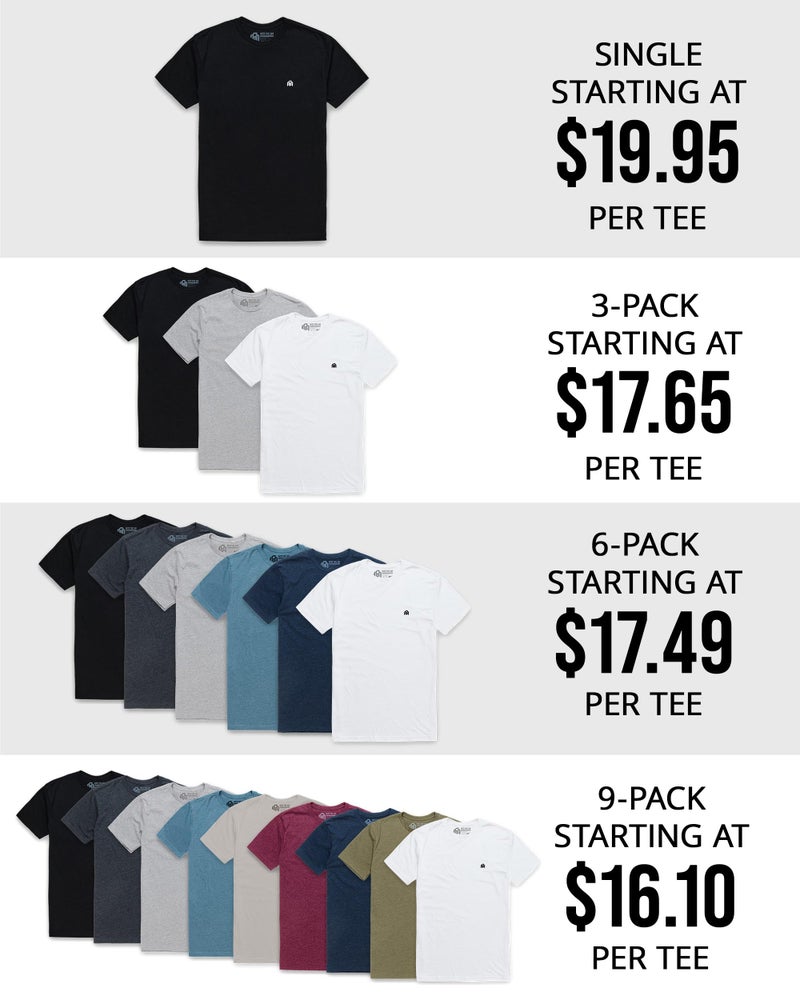 INTO THE AM Men's Logo Basic Tees - Fitted Essential Crewneck Blank T-Shirts Casual Gym Classic Short Sleeve True Fit Fashion Undershirts Tshirts for Guys (Black, Large) - Image 5