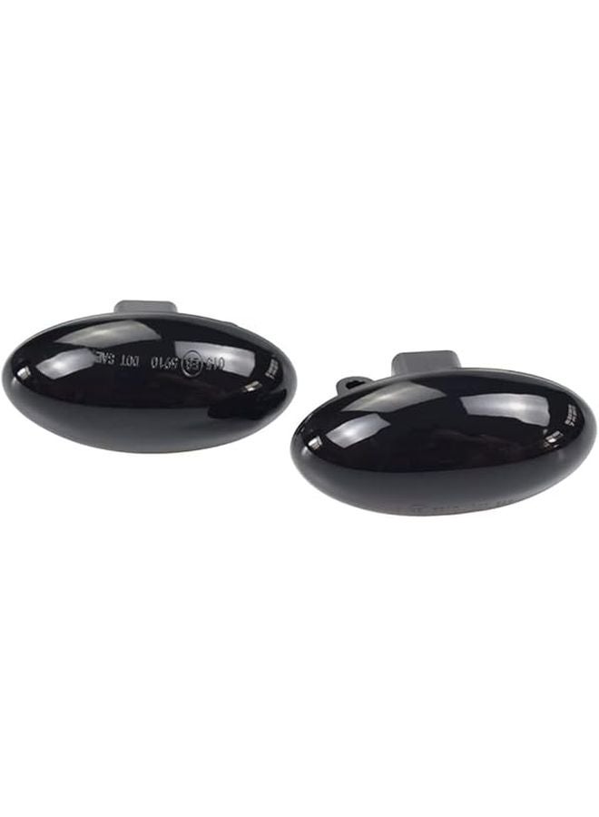 Peugeot 206 2000 2006 Dynamic Turn Signal Lights Car Wing Mirror Indicators Replacement Black - Image 2