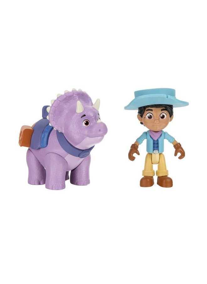 null - Dino Ranch 6Figure Pack Jon And Blitz, Min And Clover, Miguel And Tango Three 3” Dino Ranchers And Three 4” Dinos, Plus Fence Pieces Toys For Kids Featuring Your Favorite Prewestoric Ranchers - Image 1