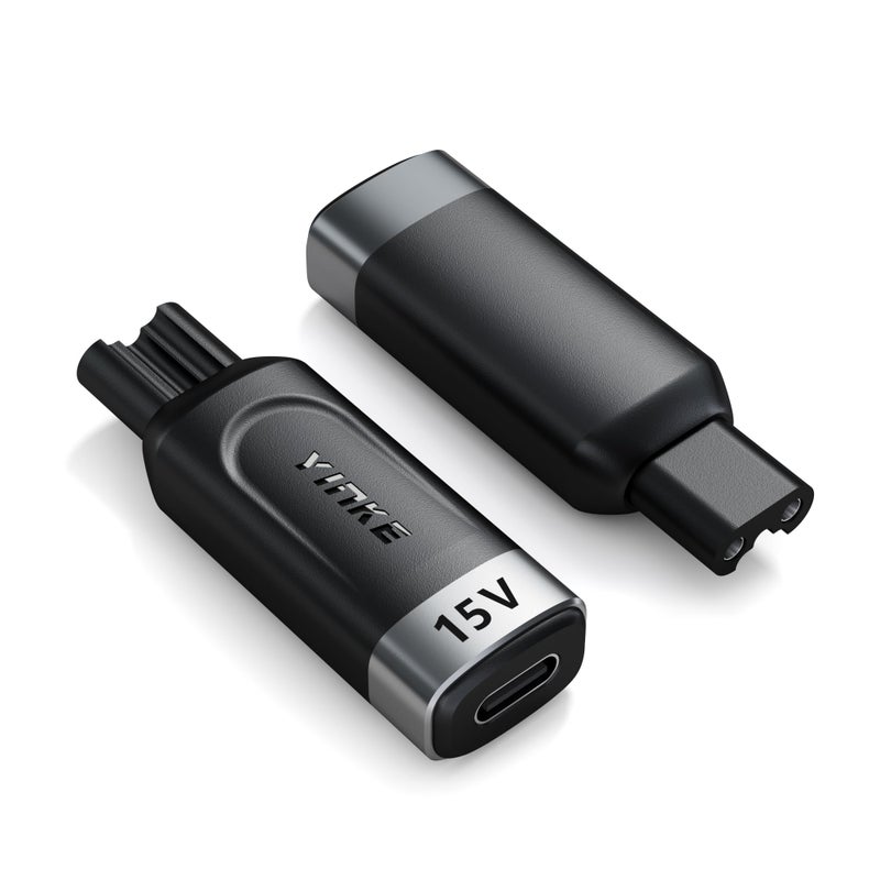 Yinke 15V HQ8505 Type-C Shaver Adapter Charging Converter for Philips Norelco 7700/7500/7400 3500/5300 Series, OneBlade QP6520 QP6530 QP6510, USB-C Shaver Charger Converter without Charger Cord (1 PC) - Image 1