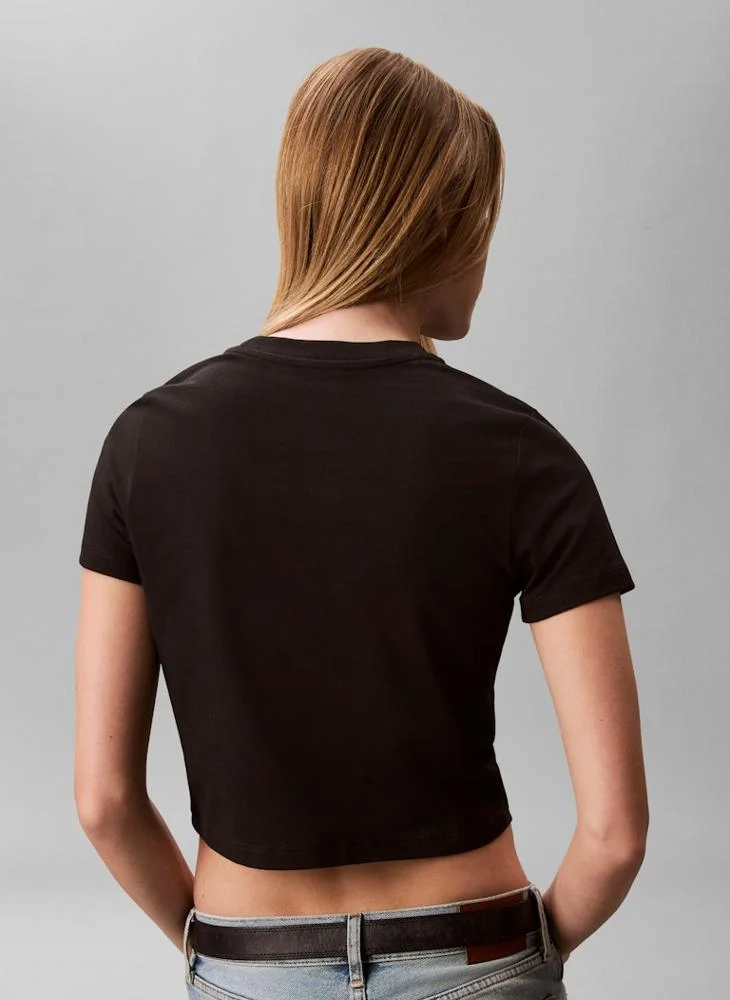 Calvin Klein Jeans  Casual A - Logo Cropped T-Shirt for Women | Best Price UAE