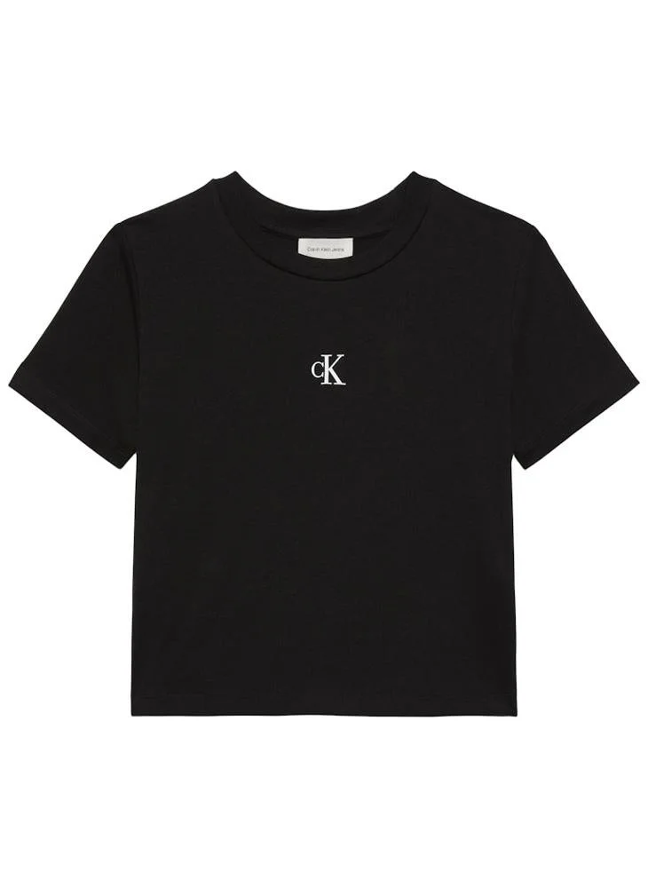 Calvin Klein Jeans  Casual A - Logo Cropped T-Shirt for Women | Best Price UAE