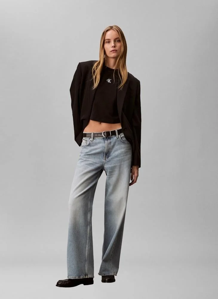 Calvin Klein Jeans  Casual A - Logo Cropped T-Shirt for Women | Best Price UAE