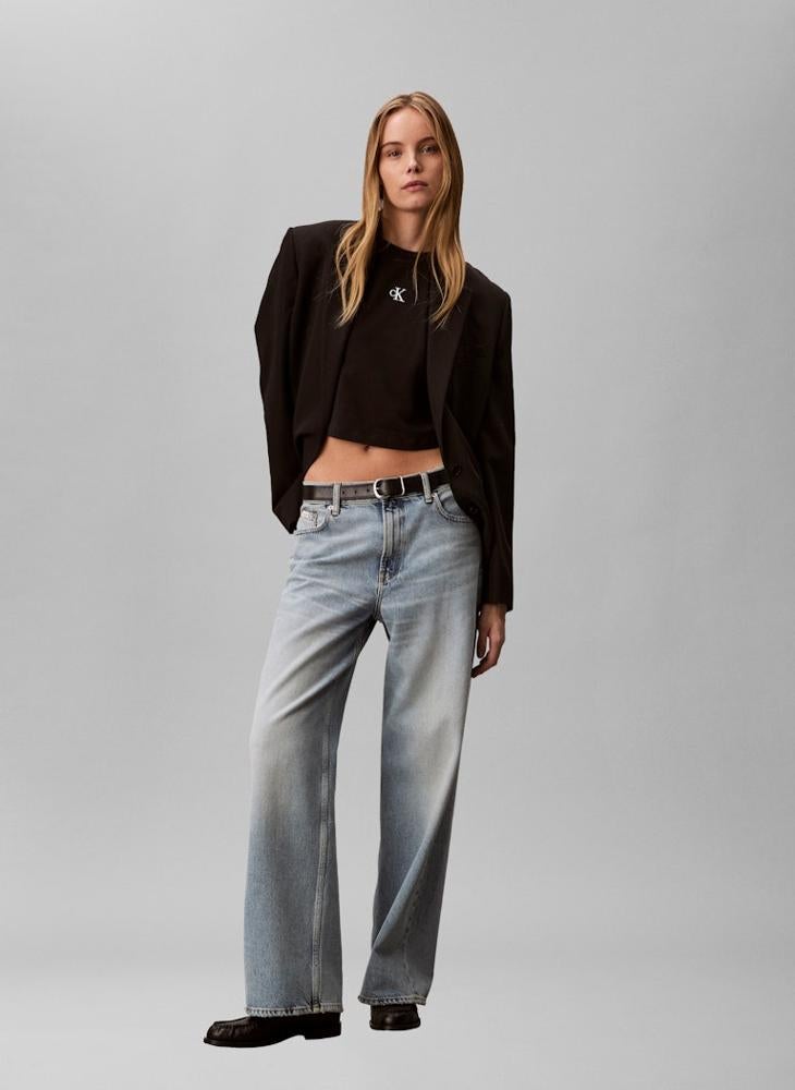 Calvin Klein Jeans Cropped Monogram T-Shirt - Image 5