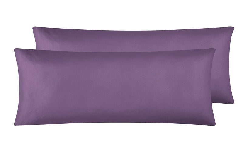 Evolive Ultra Soft Microfiber Body Pillow CoverPillowcases 21x54 with Hidden Zipper Closure Set of 2 Lavender Body Pillow Cover 21x54