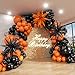 ADOINBY Black and Orange Balloon Arch Kit 140Pcs Black Orange Latex Balloon Garland kit 18 12 10 5 Inch Different Size Balloons for Halloween Birthday Baby Shower Thanksgiving Day Party Decorations - Image 2