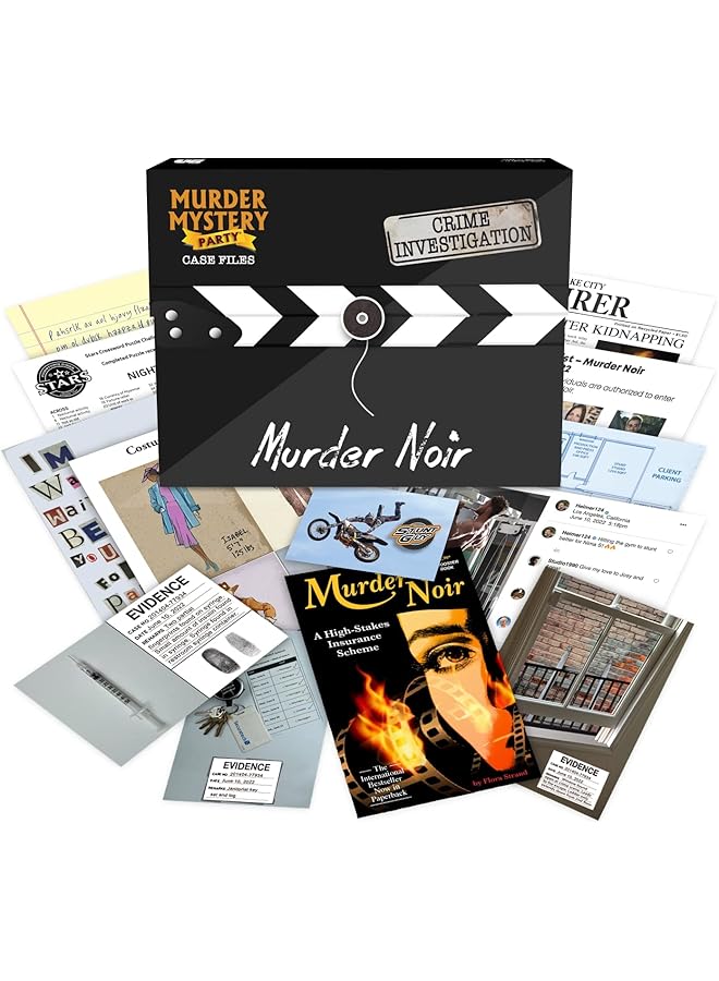 University Games Murder Mystery Party Case Files Murder Noir For 1 Or More Players Ages 14 And Up - Image 1