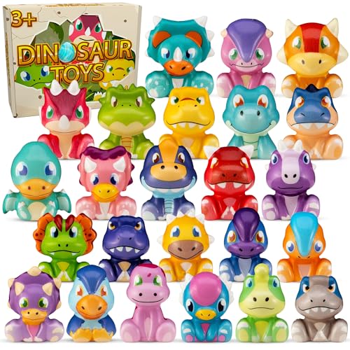 DMIGHT Party Favors for Kids 24PCS Dinosaur Squishy ToysGoodie Bag Stuffers Pinata StuffersBirthday Gifts for Boys GirlsTreasure Chest PrizesClassroom Prizes for Kids Dinosaur Dinosaur - Image 1