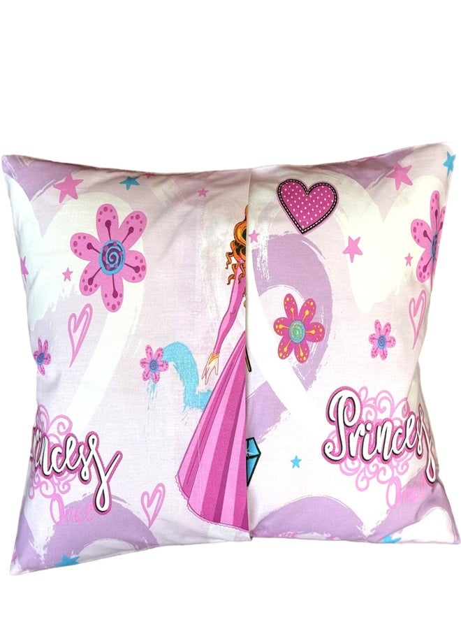 Comfy Turtles Travel Toddler Pillowcase 13 x 18 - Cotton Toddler Pillow Case Princess Pillows for Girls, Baby Pink Toddler Pillowcase - Princess with Diamonds - Image 3