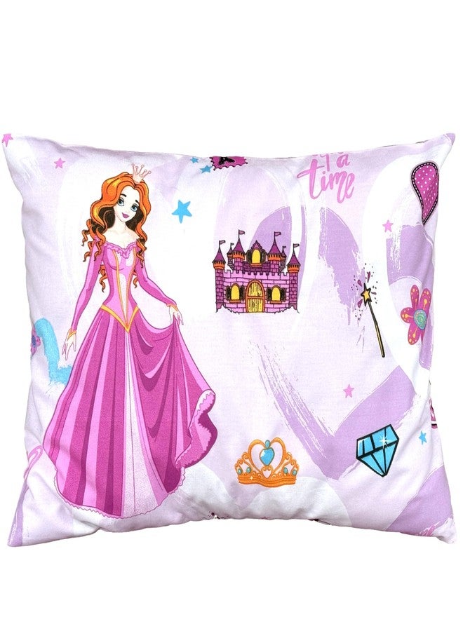 Comfy Turtles Travel Toddler Pillowcase 13 x 18 - Cotton Toddler Pillow Case Princess Pillows for Girls, Baby Pink Toddler Pillowcase - Princess with Diamonds - Image 1