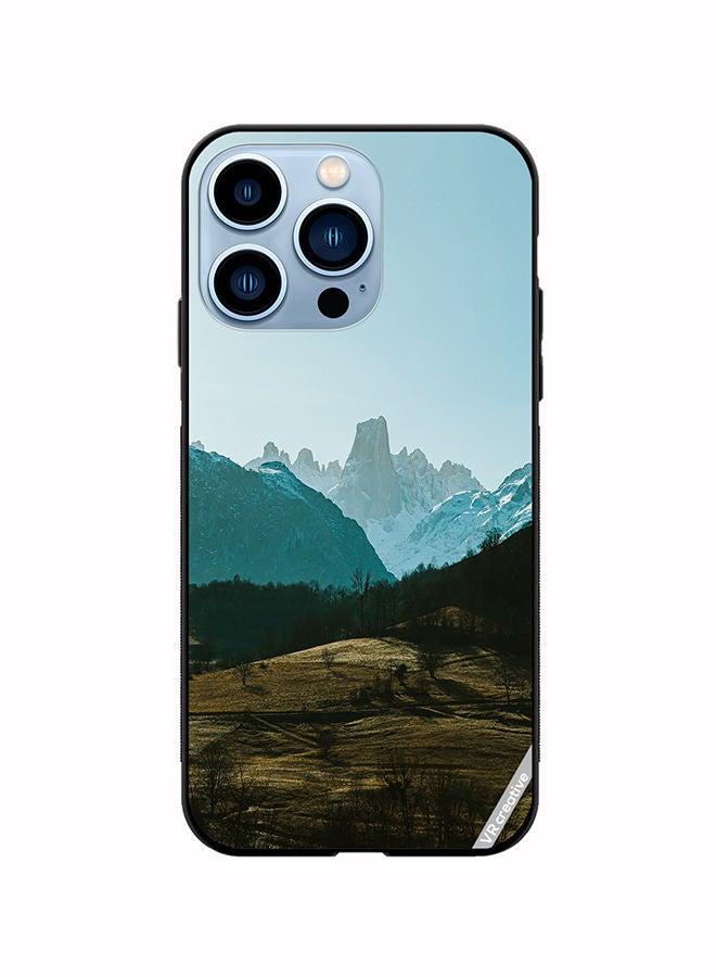 VR CREATIVE Protective Case Cover For Apple iPhone 14 Pro Green Hills Design Multicolour - Image 1