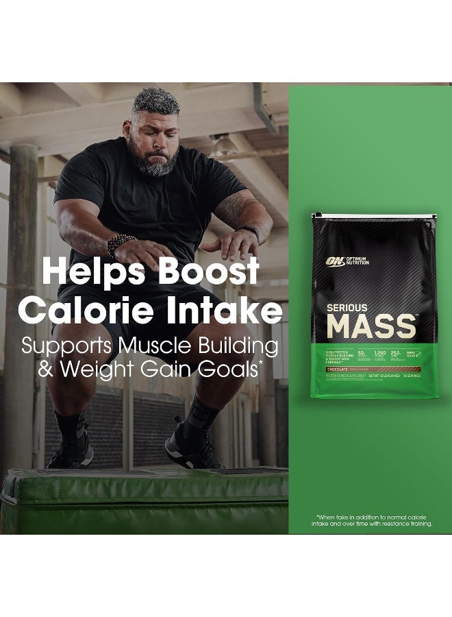 Optimum Nutrition Serious Mass: High Protein Muscle Building & Weight Gainer Powder, 50 Grams of Protein, Immune Support - Chocolate, 12 Lbs (5.44 KG) pack may vary - Image 2