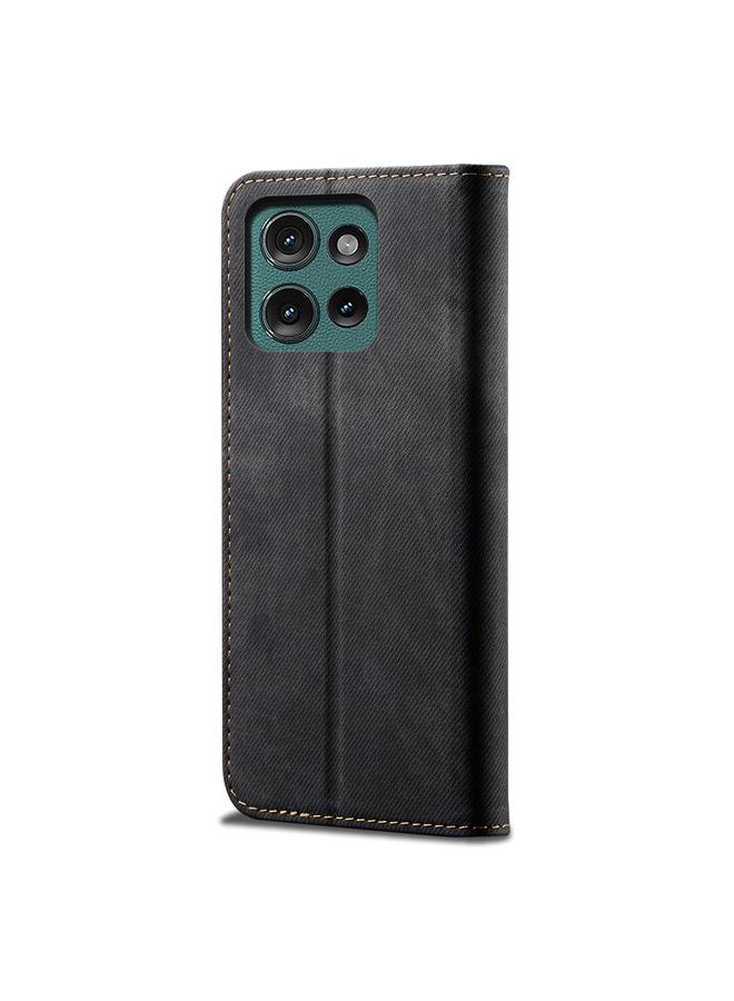S-TOP Case For Motorola Moto G75 5G Denim Texture Flip Leather Phone Case - Image 3